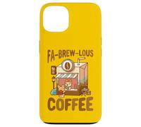 Fa-Brew-Lous Corgi Coffee Pun Barista Dog Lover Case for iPhone 13