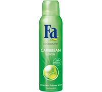 FA Caribbean Lemon Deodorant Spray, 150 ml (Pack of 6)