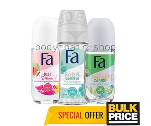 Fa Caribbean Scent Collection Deodorant Roll-On Trio Sweat Odor Protect 3-Pack