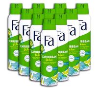 Fa Deodorant Spray Caribbean Wave Deodorant 10 x 150 ml Pack of 10