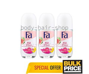 Fa Fiji Dream Women Deodorant Roll-On Exotic 48H Sweat Odor Protection 3-Pack
