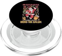 Fa-La-La-La Bring The Salsa Dancing Santa Claus Christmas PopSockets PopGrip for MagSafe