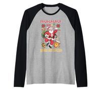 FA-La-La-La Bring The Salsa Dancing Santa Claus Christmas Raglan Baseball Tee