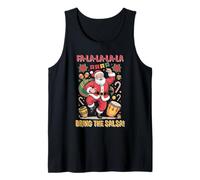 FA-La-La-La Bring The Salsa Dancing Santa Claus Christmas Tank Top