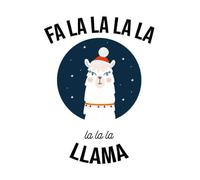 Fa La La La Llama Men's Christmas T-Shirt - White - M