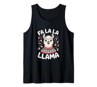 FA La La Llama Cute Christmas Alpaca Lights Humor Tank Top