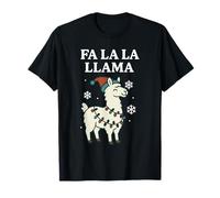 FA La La Llama Funny Christmas Santa Claus T-Shirt