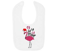FA la la Mingo Festive Flamingo Cotton Baby bib - White