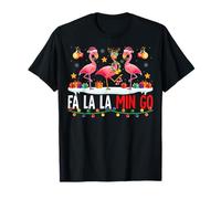FA La La Mingo Xmas Lighting Holiday Flamingo Christmas T-Shirt