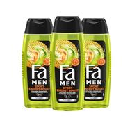 Fa MEN Sport Double Power, Power Boost Body & Hair (3 x 250 ml) 3-in-1 Formula for Body, Hair & Face, Activate Your Body, Mind & Senses with the Refreshing Fragrance of Guarana & Ginseng