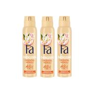 Fa Oriental Moments Deodorant Spray (3 x 150 ml), Deodorant with the Delicate Fragrance of Desert Rose and Sandalwood, Deodorant without Aluminium for up to 48 Hours Deodorant Protection, Leaves No
