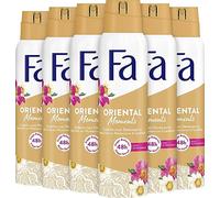 Fa Oriental Moments Deodorant Spray with the Delicate Fragrance of Desert Rose & Sandalwood, 48h Protection, 6 x 150 ml