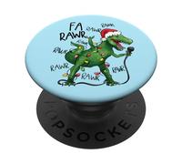 Fa Rawr Rawr Christmas Dinosaur Singing Karaoke Funny PopSockets Adhesive PopGrip