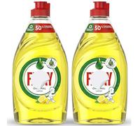 Fa!ry Washing Up Liquid Original 320 ml x 2 Pack - Lemon Fairy Dishwashing Liquid Concentrated Fresh Scent Formula Gentle on Hands in Kitchen Dish Cleaning Essential