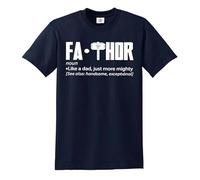 FA Thor Men's T-Shirt Birthday Gift Marvel Superhero Dad Tee (Navy, XXL)