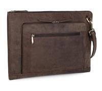 Fa.Volmer ® Brown Genuine Buffalo Leather Laptop Bag for MacBooks, Notebooks, Laptops and Tablets up to a Size of 17 Inches I 29 x 40 cm | Briefcase A4 | VO2403-Brown