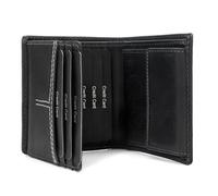 Fa.Volmer Genuine Leather Wallet RFID Protection 9 Card Slots + Coin Compartment Includes Gift Box Model: CityWalker, black, M, Classic