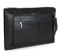 Fa.Volmer ® VO2403-Black Genuine Buffalo Leather Laptop Bag for MacBooks, Notebooks, Laptops and Tablets up to 17 Inches | Briefcase A4 | Black