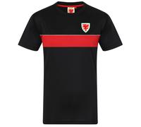 FA Wales Men's Adults Poly T-Shirt in Black | Size: Medium FA Wales Black M