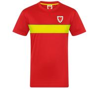 FA Wales Men's Adults Poly T-Shirt in Red | Size: Medium FA Wales Red M