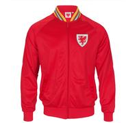 FA Wales Men's Adults Retro Track Top Jacket in Red | Size: 2XL FA Wales Red 2XL