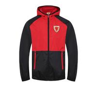 FA Wales Men's Adults Shower Jacket Windbreaker in Red | Size: Large FA Wales Red L