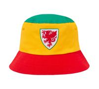 FA Wales Official FAW Football Gift Bucket Hat Red Yellow Green M/L