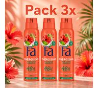 Fa Women Energising Paradise Hibiscus Deodorant Exotic Fruits 3 x 150ml