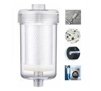 FA10 Washer Water Filter,1 Micron, 99% Removal of Chlorine Odor for Tap/Well, Carbon+PP Filter Media, Soften Skin Hair & Clothes, Filter for Washing Machine, Shower, Anti Scale, 6.7" Inline