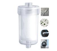FA10 Washer Water Filter,1 Micron, 99% Removal of Chlorine Odor for Tap/Well, Carbon+PP Filter Media, Soften Skin Hair & Clothes, Filter for Washing Machine, Shower, Anti Scale, 6.7" Inline