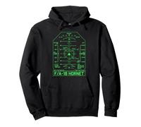 FA18 Hornet Cockpit HUD Flight Instrument Graphic Pullover Hoodie