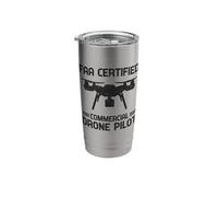 FAA Certified Commercial Drone Pilot Operator Photographer Stainless Steel Insulated Tumbler