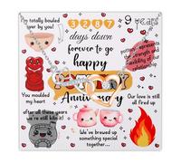 FAADBUK 1st 2nd 3rd 4th 5th 6th 7th 8th 9th 10th 11th 12th 20th Anniversary Card With Infinity Heart Necklace for Wife Girlfriend Her (Pottery Card)