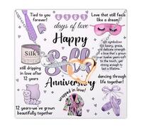 FAADBUK 1st 2nd 3rd 4th 5th 6th 7th 8th 9th 10th 11th 12th 20th Anniversary Card With Infinity Heart Necklace for Wife Girlfriend Her (Silk Card)