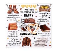 FAADBUK 1st 2nd 3rd 4th 5th 6th 7th 8th 9th 10th 11th 12th 20th Anniversary Card With Infinity Heart Necklace for Wife Girlfriend Her (Leather Card)