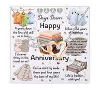 FAADBUK 1st 2nd 3rd 4th 5th 6th 7th 8th 9th 10th 11th 12th 20th Anniversary Card With Infinity Heart Necklace for Wife Girlfriend Her (Linen Card)