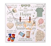 FAADBUK 1st 2nd 3rd 4th 5th 6th 7th 8th 9th 10th 11th 12th 20th Anniversary Card With Infinity Heart Necklace for Wife Girlfriend Her (Cotton Card)