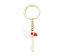 FAADBUK Anime Card Captor Sakura Jewelry Kinomoto Sakura Star Wand Necklace & Keychain - Gold