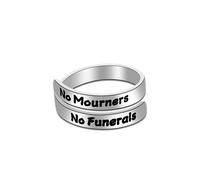 FAADBUK Book Inspired Gift No Mourners No Funerals for Bookish Crooked Kingdom Gift, S, Metal, stainless-steel