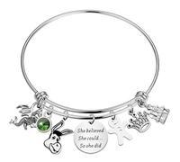 FAADBUK Cartoon Movie Inspired Bracelet Monster Musical Theatre Gift Donkey Dragon Charm, M, Metal, no gemstone