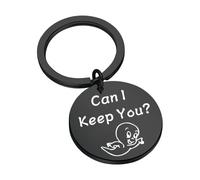 FAADBUK Casper Inspired Gift Ghost Keychain Can I Keep You Halloween Horror Gift, S, Metal, stainless-steel,