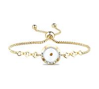 FAADBUK Christian Mustard Seed Bracelet Christian Gift With God All Things Are Possible Mustard Seed Jewelry Bracelet Religious Gift Jewelry For Women Girl(With God Br-Gold)