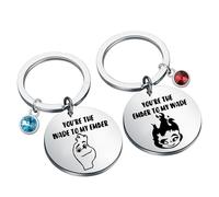 FAADBUK Ember and Wade Gift Cartoon Movie Inspired Couple Keychain You're the Ember to My Wade, E&w Keychain, mid