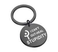 FAADBUK FFXIV White Mage Inspired Gift FFXIV Meme for Gamer I Can’t Out-Heal Stupidity FFXIV Fan Gift, S, Metal, stainless steel
