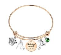 FAADBUK Frog Inspired Bracelet She Believed She Could So She Did Inspiration Gift for Her, S, Metal, stainless-steel
