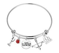 FAADBUK Hunger Book Inspired Gift Hunger Fandom Gift Hunger Gamer Bracelet for Bookish, S, Stainless Steel, no gemstone