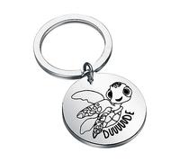 FAADBUK Nemo Dory Keychain - Squirt Lover Gift - Dude Squirt the Turtle Quote - Finding Nemo Movie Lover Gift - Green Keychain