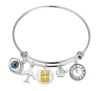 FAADBUK Slaughter House Book Inspired Gift Billy Pilgrim Lover Gift Slaughter House Bracelet for Bookish, S, Stainless Steel, no gemstone
