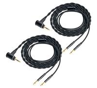 FAAEAL Audio Replacement Cable Compatible with Hifiman Sundara HE4XX HE400SE HE560 HE1000V2,Meze 99 Classics,Denon AH-D7200 AH-D9200 Headphones,3.5mm to Dual 3.5mm(4.9ft 2-Pack)