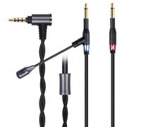 FAAEAL Boom Microphone Cable,Dual 3.5mm Voice Gaming Cable,High Purity Oxygen Free Copper AUX Cord Compatible with Hifiman HE4XX HE560 Meze 99 Classics MeZe 109 Pro for Studio Audiophile 3.5mm 6.5ft